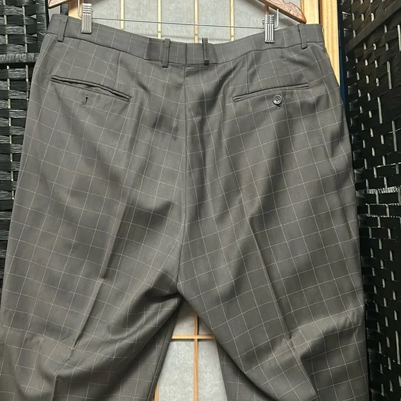 Men's Gray Checkered Suit